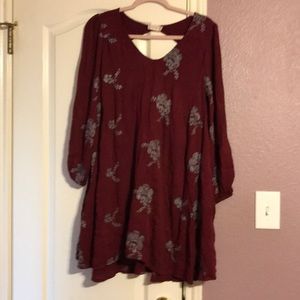 Altar’d State Burgundy Dress Size Small